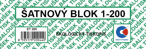 Šatnový blok 1-200 čísel ET295